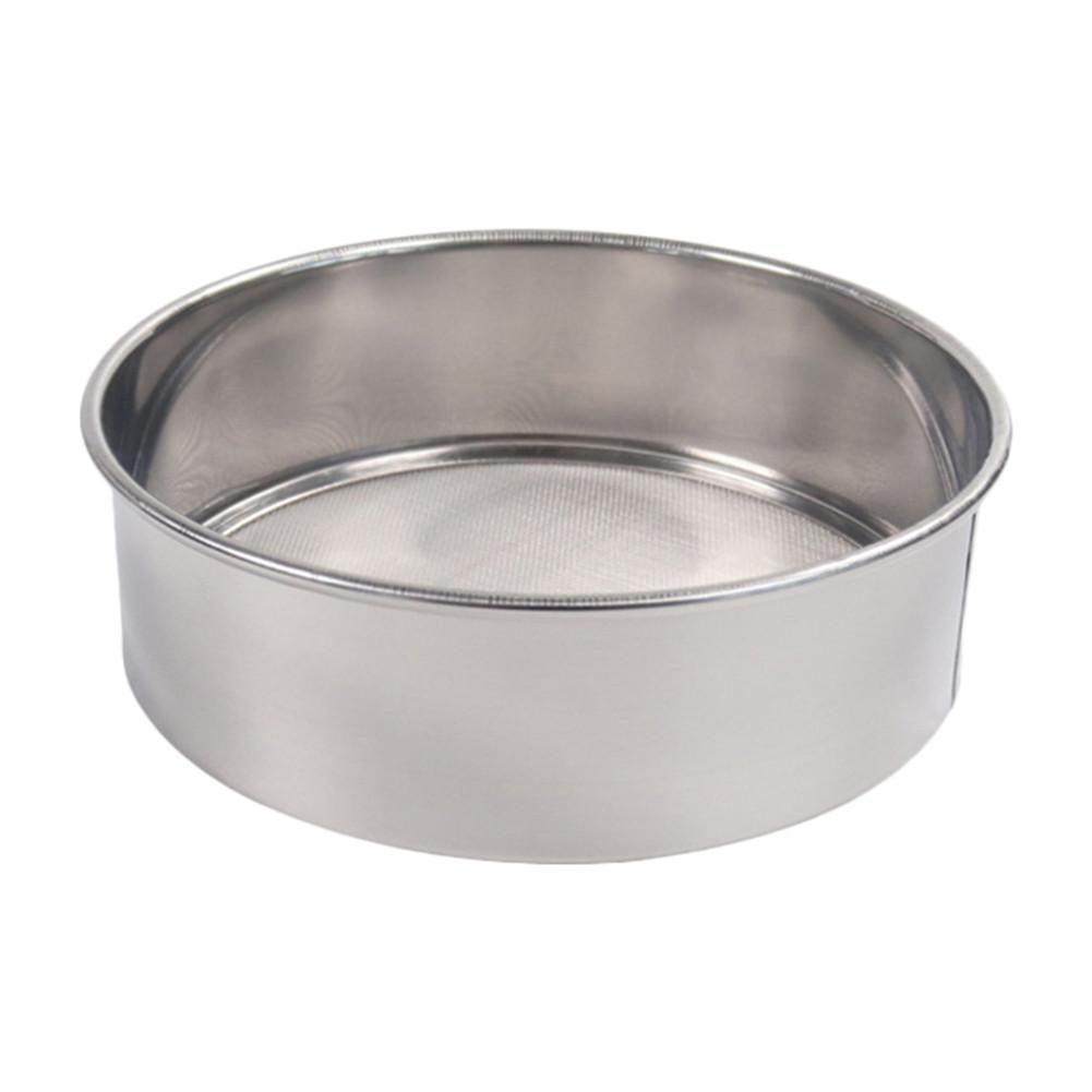 1pcs Kitchen Fine Mesh Flour Sifter Round Stainless Steel Flour Sieve Strainer Sifters Best for Kitchen Baking Tea: 40 Mesh