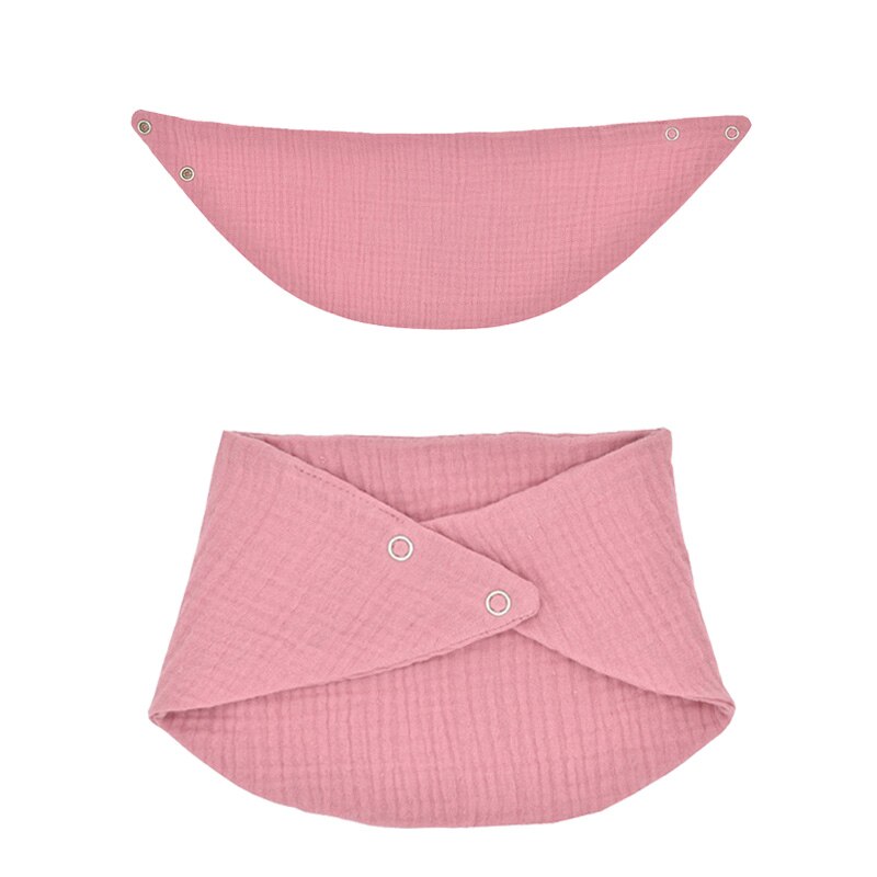 Einstellbare Doppel Schicht Baumwolle Blick Baby Lätzchen Druckknopf Weiche Spuck Kleidung Dreieck Neugeborenen Bandana Sabbern Schal Speichel Handtuch