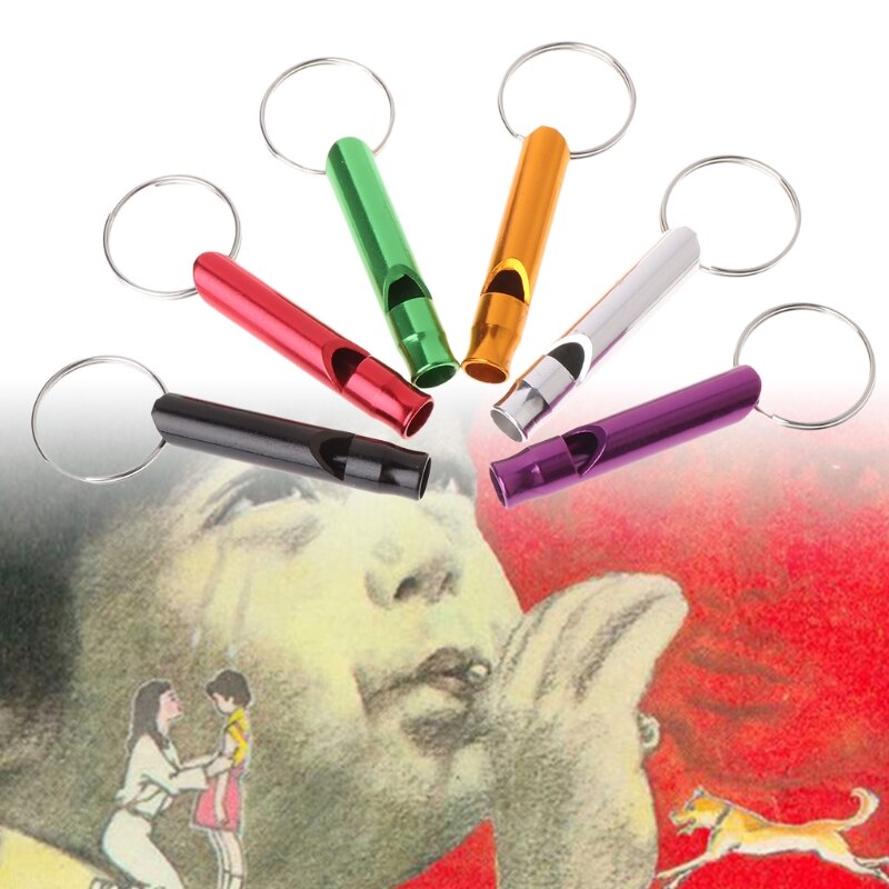 Kæledyrstræning fløjte hunde hvalp lyd bærbar fløjte aluminiumslegering tilfældig farve