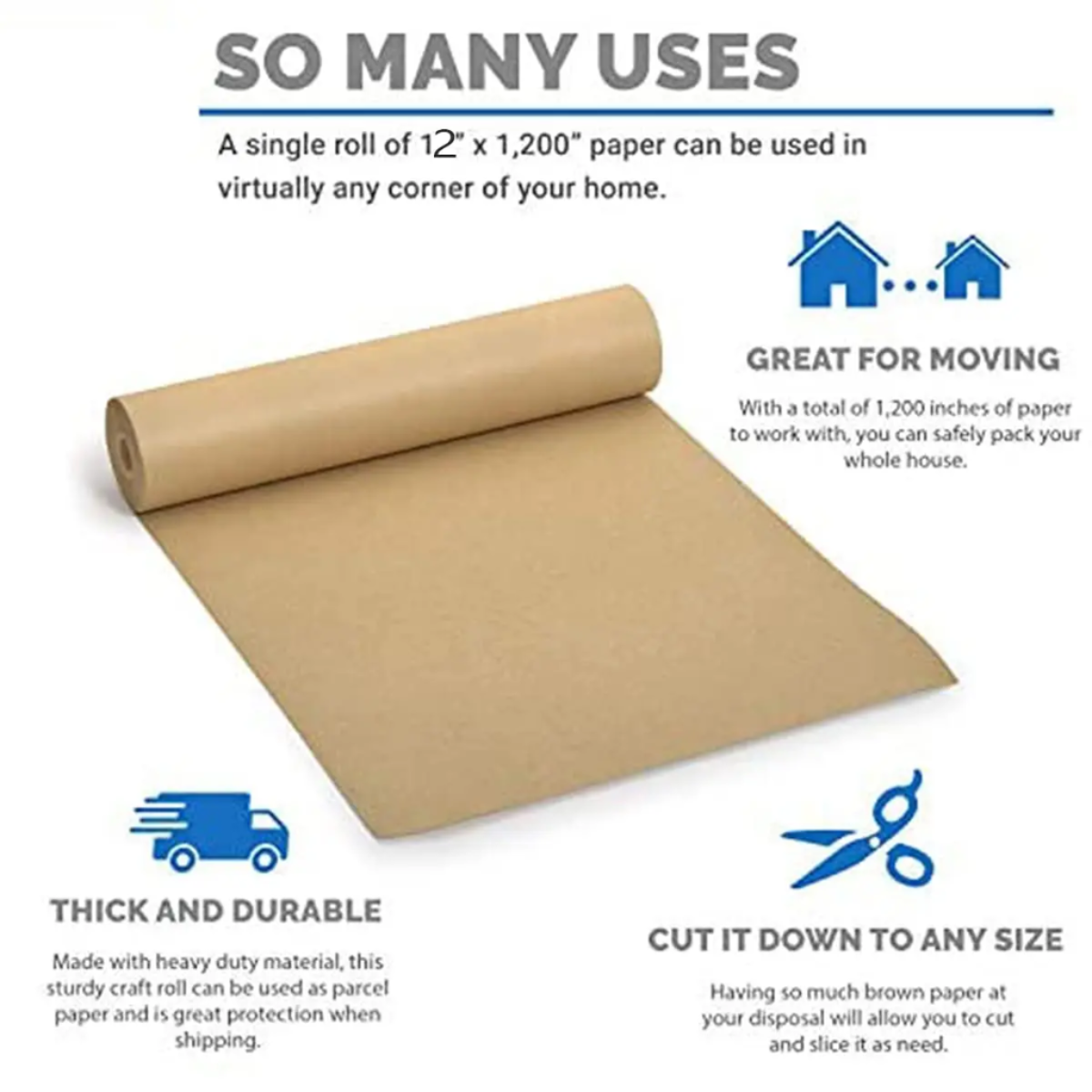 Brown kraft Paper Rolls, Wrapping, Wrapping Paper, , Bulletin Boards, Crafts, DIY Making