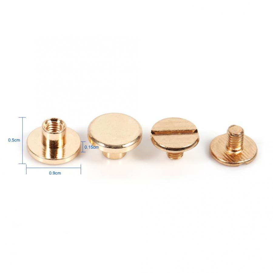 10 Sets 5/6. 5/8 Mm Screwback Knop Stud Schroef Massief Messing Knop Stud Schroef Nagel Screwback Voor Leer Klinknagel Riem Kleding schoenen: A