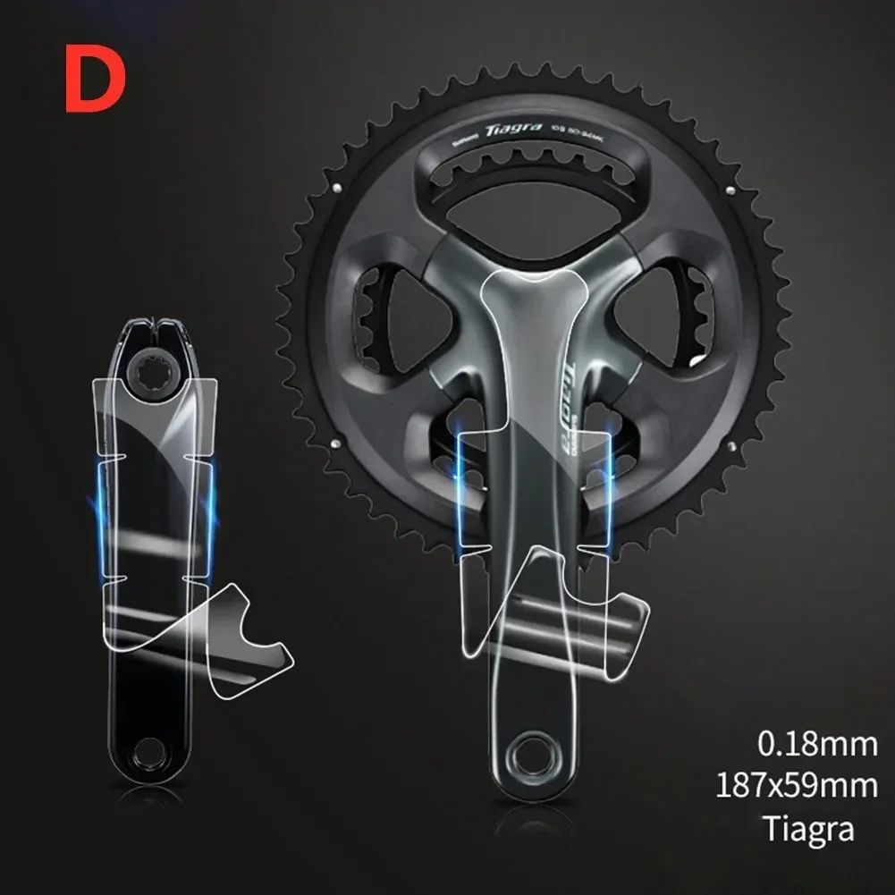 Fahrrad Kurbel Schutz Aufkleber Klebstoff TPH Film Für SRAM Für SHIMANO Radfahren Kurbelgarnitur Schutz Aufkleber Teile: Burgunderrot