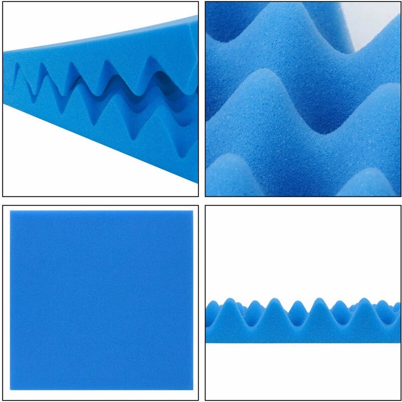 12Pack Acoustic Foam Panels Egg Crate Foam Sound Proof Padding 1 InchX12 InchX12 Inch Studio Acoustical Treatments Foam