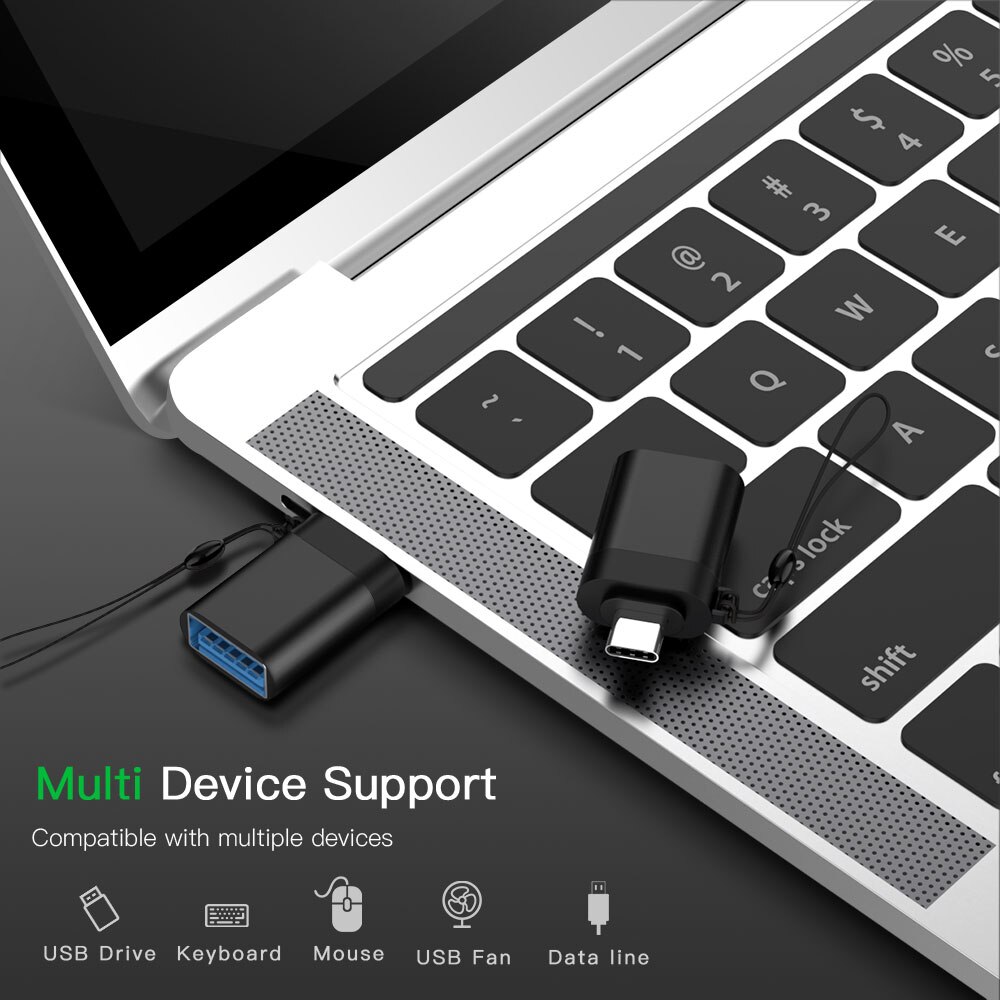 Adaptateur micro usb type-c 3.0 OTG, convertisseur de données de Charge, pour Samsung S9 S8 Huawei P20 Pro Macbook