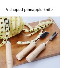 Classical Stainless Steel Pineapple Slicers Wood handle Easy Pineapple Knife Practical Kitchen UTensils