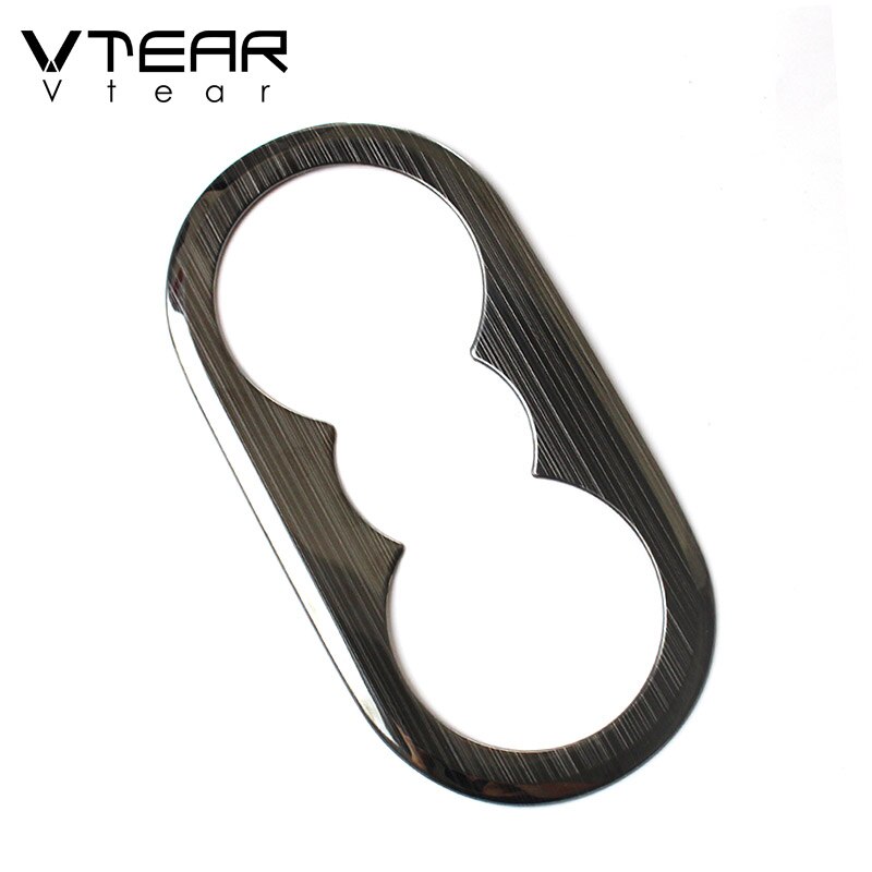 Vtear para Volkswagen VW Tiguan MK2 Interior molduras asiento trasero reposabrazos Panel para posavasos Trim accesorios de la cubierta: Black