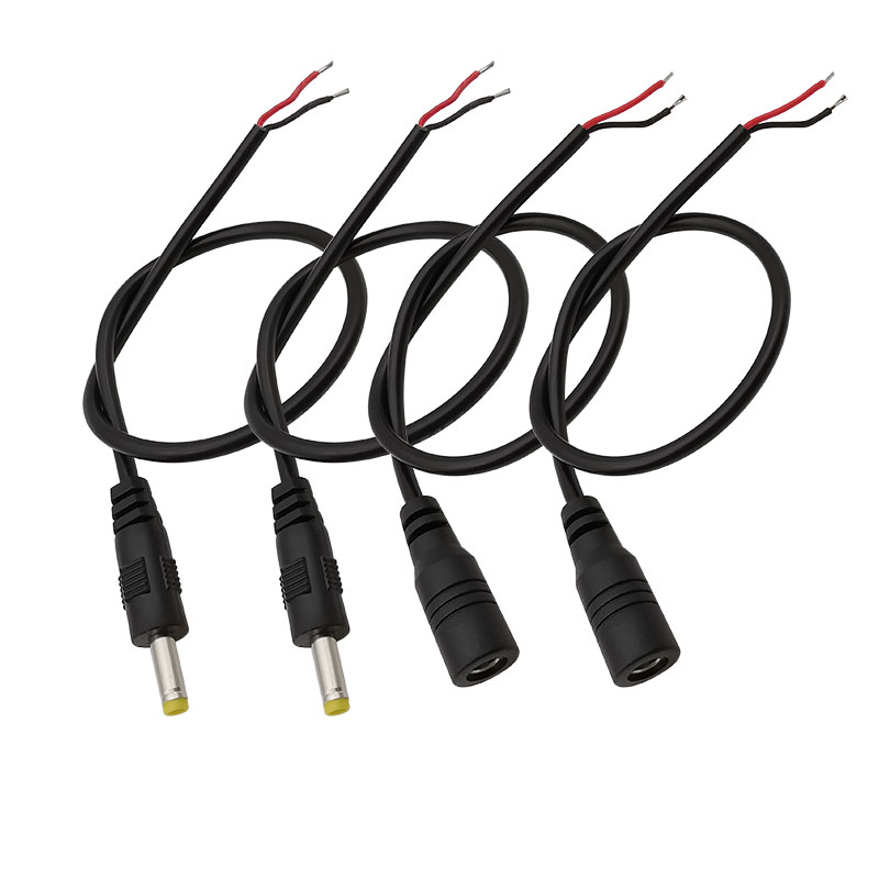 Dc-förlängningskabel 4.0 x 1.7mm dc-ström hane/hona jack uttag kabel adapter kontakt för cctv-kamera led-remsa ljus: Armégrön