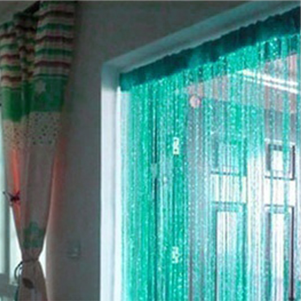 Newest Crystal Curtain Flash Line Shiny Door String Curtain Wall Panel Edge Window Room Divider Blind Tassel Screen