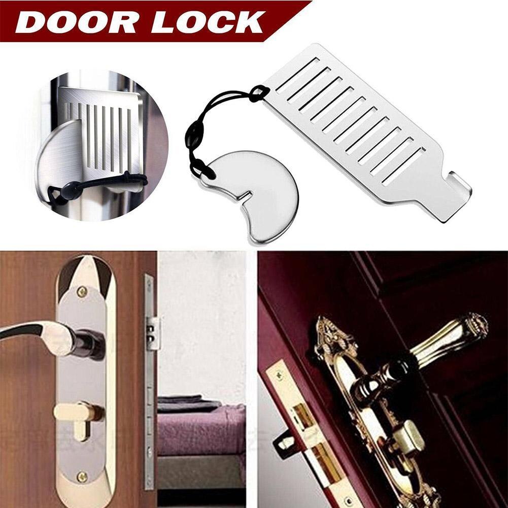 1Pc Draagbare Hotel Deur Lock Kindveilige Lock Anti-Diefstal Slot Deur Thuis Voor Veiligheid Deur Hardware veiligheidsslot Z1M6