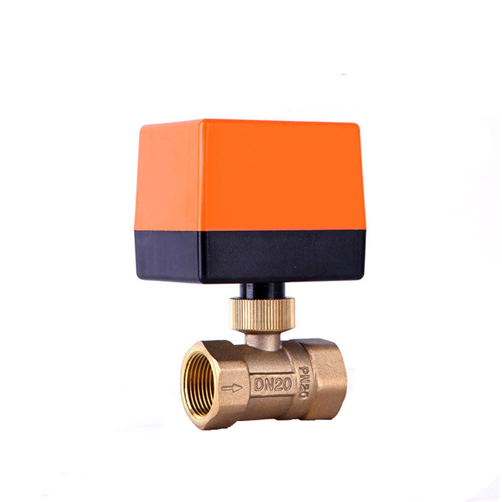 1/2" 3/4" 1" 2" Motorized Ball Valve 220V 12V 24V 3-Wire 2 Point Control Brass Electric Ball Valve