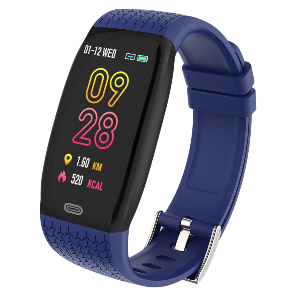 Smart Polsband Fitness Armband Bloeddruk Meting Smart Armband Hartslag Waterdicht Stappenteller Smart Band Horloge: Blauw