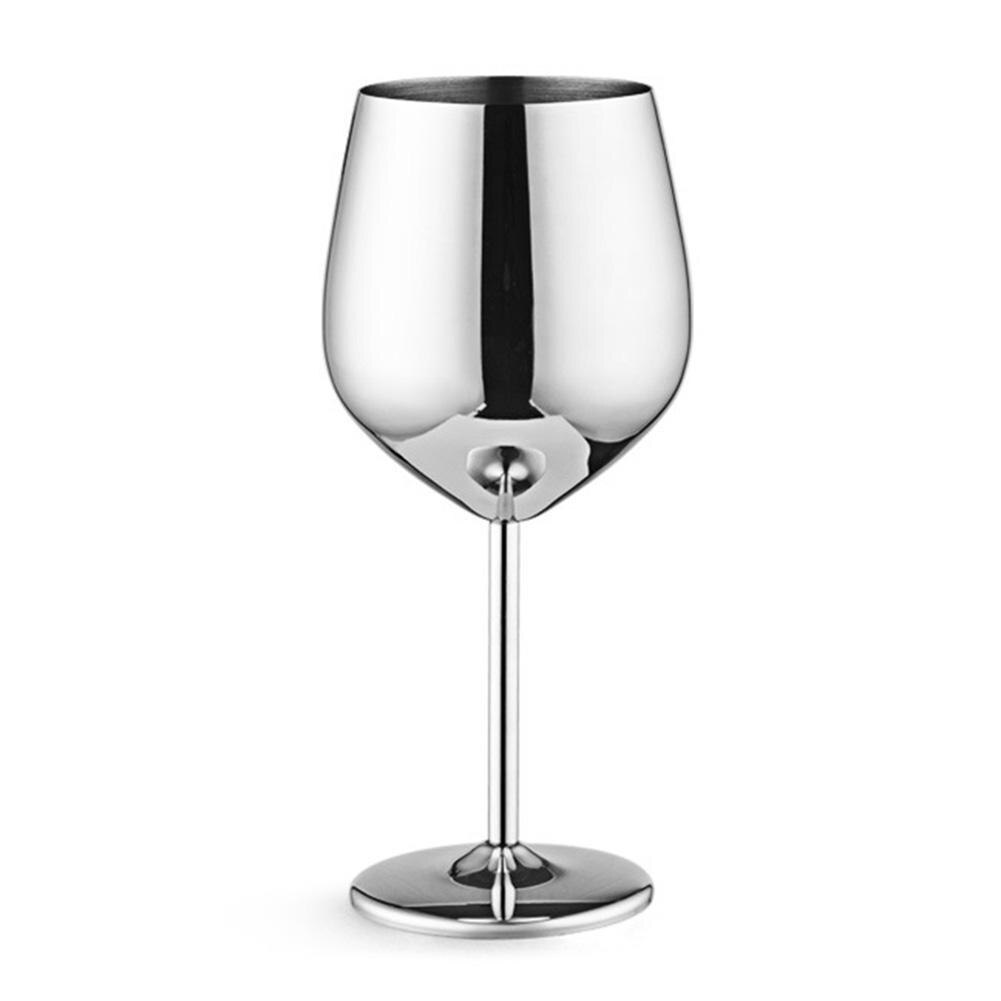 500mL Stainless Steel Single Layer Juice Drink Champagne Goblet Drum Shape Red Wine Cup Charms Party Supplies: light