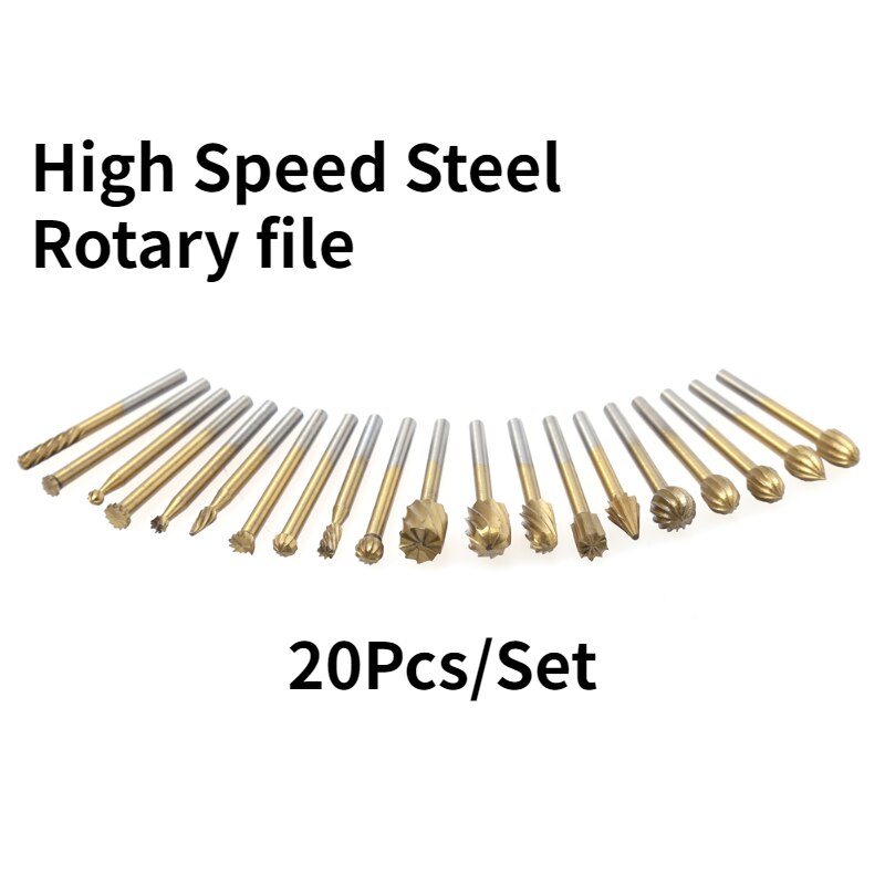 20-piece / Woodworking Rotary File / Milling Cutter / High Speed Steel Rotary File / Metal Grinding Head: Default Title