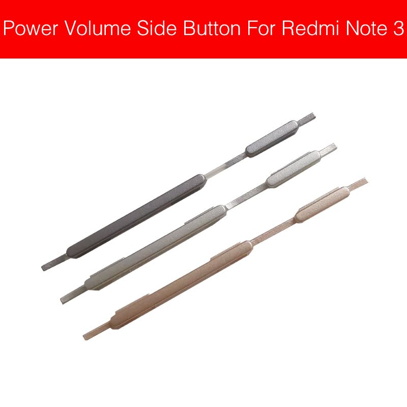 Power on/off+volym sidoknapp för xiaomi redmi hongmi red rice note 3 4 4x pro power volymkontroll reservdelar för sidoknapp