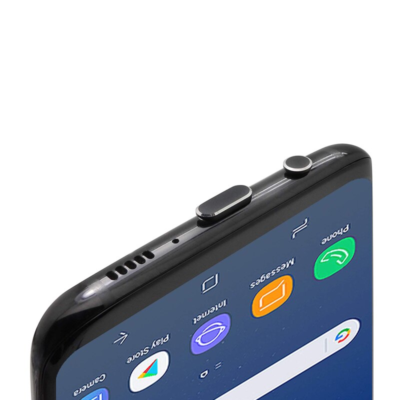 Puerto de carga tipo C metálico antipolvo, 3,5mm, conector para auriculares, accesorios para teléfono Samsung S10,