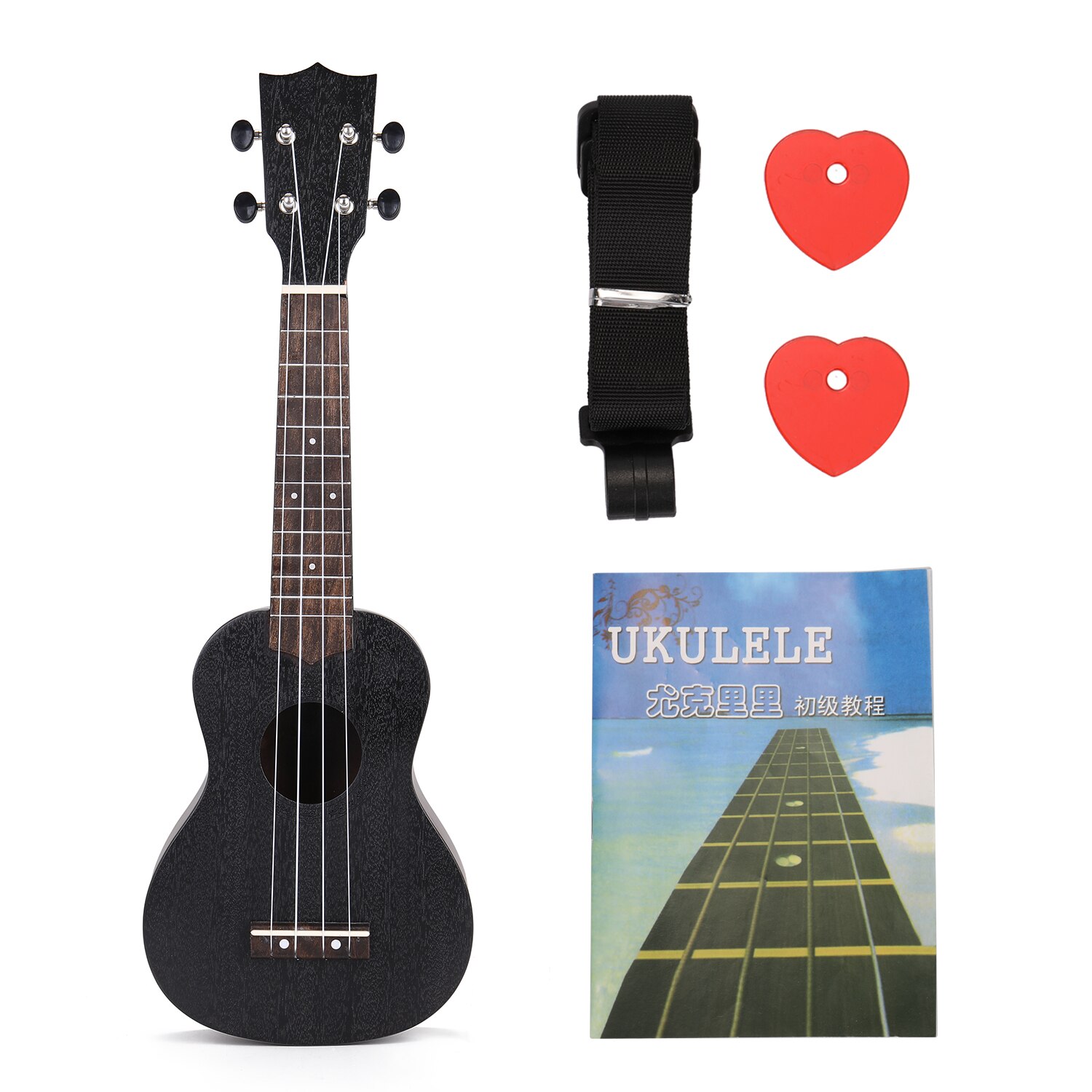 21 inch Kids Wooden UKulele 4 String Portable Guitar Instrument Mini Guitars ukulele kit ukulele guitar mini guitar guitarra: black