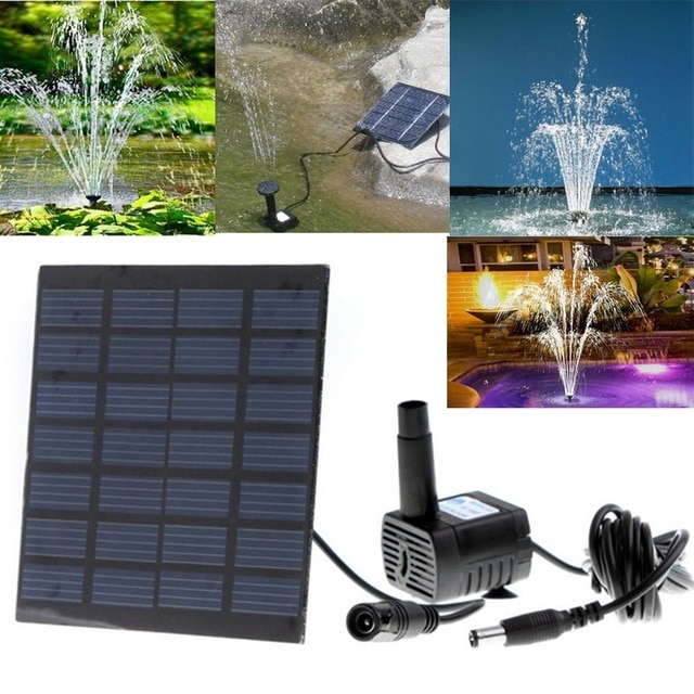 Smartlife Solar Powered Water Pump Panel Pond Fountain Submersible Pool Aquarium Garden Plants Landscape Watering Kit