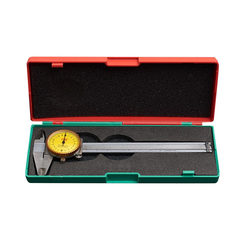 Dial Micro Vernier Caliper 0-100mm Mini Measuring Tool High Precision Stainless Steel Measuring Instrument Work Measurement Tool: 0-100mm With Box