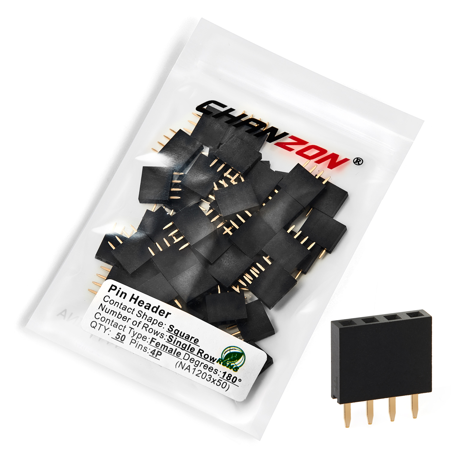 2 3 4 5 6 8 10 12 15 20 40 Vrouwelijke Pin Header Socket Vergulde Soldeerloze Enkele Rij Pinheader 2.54mm Connector voor PCB: Lavendel