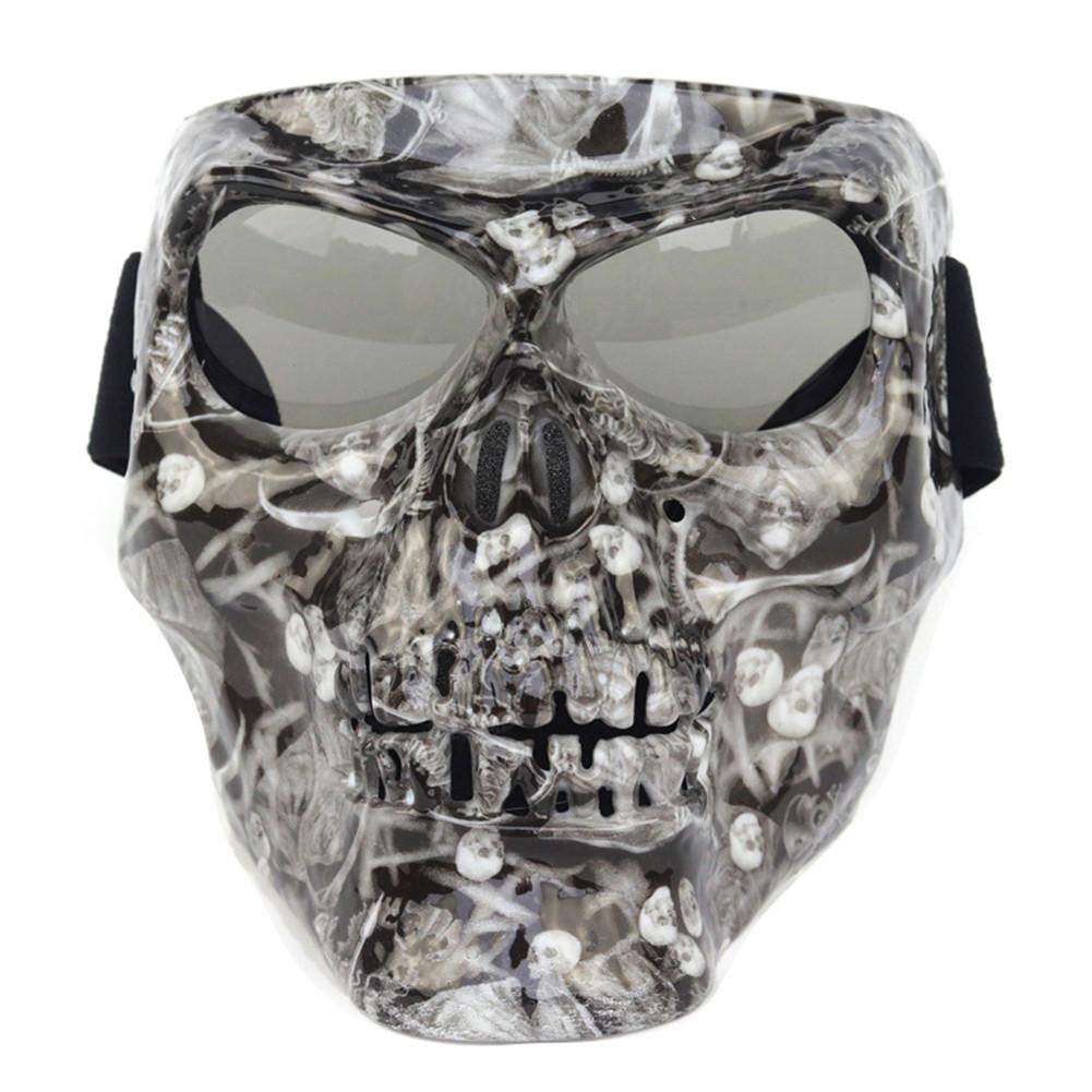 Masque de casque facial, lunettes détachables de Jet Ski, lunettes de Scooter, de Skate, de Motocross, de moto: GRAY