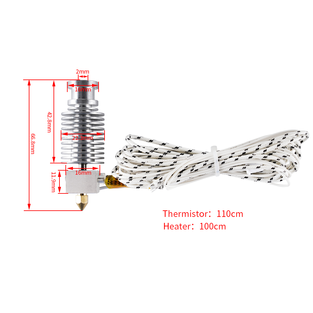 KINGROON KP3S E3D V5 V6 Heat Sink Heated Block Direct Bowden For KP3S Titan Extruder Hotend 3D Printer Part For 1.75mm Filament