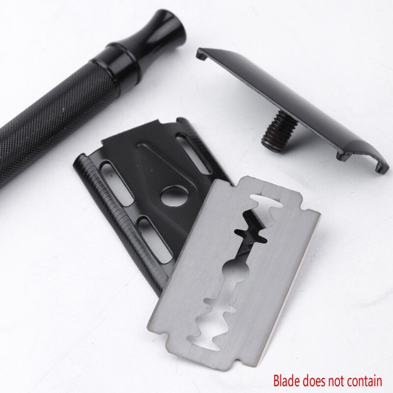 Double Edge Safety Razor Long Handle Classic Safety Razor Manual Shaver Holder