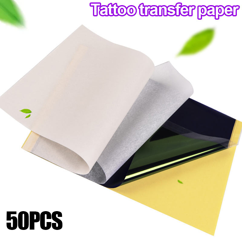Nieuw 50 Stuks Tattoo Meesters Stencil Transfer Papier Hectograph Tattoo Supplies CLA88