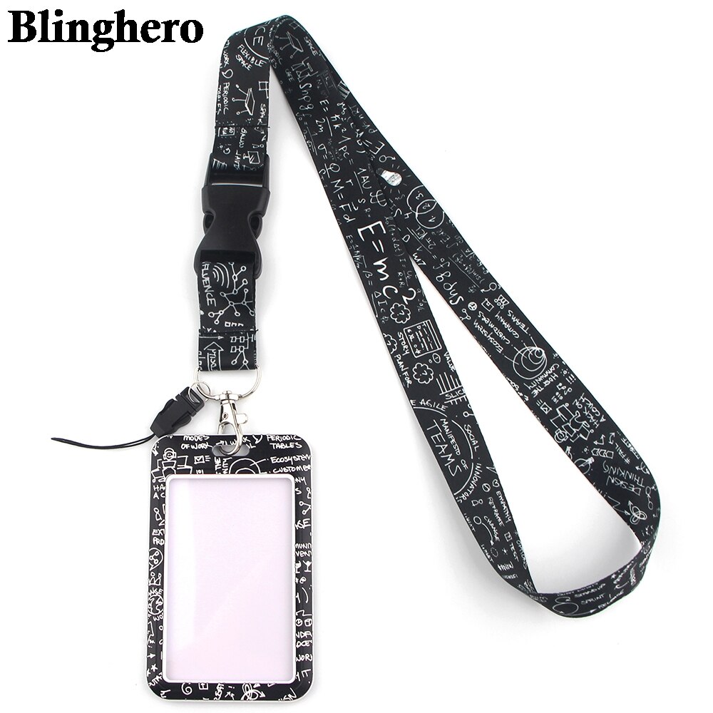 CB112 Math Formula Neck Strap Lanyard keychain Cell Phone Strap ID Badge Holder Rope Keyring Accessories Student Teacher