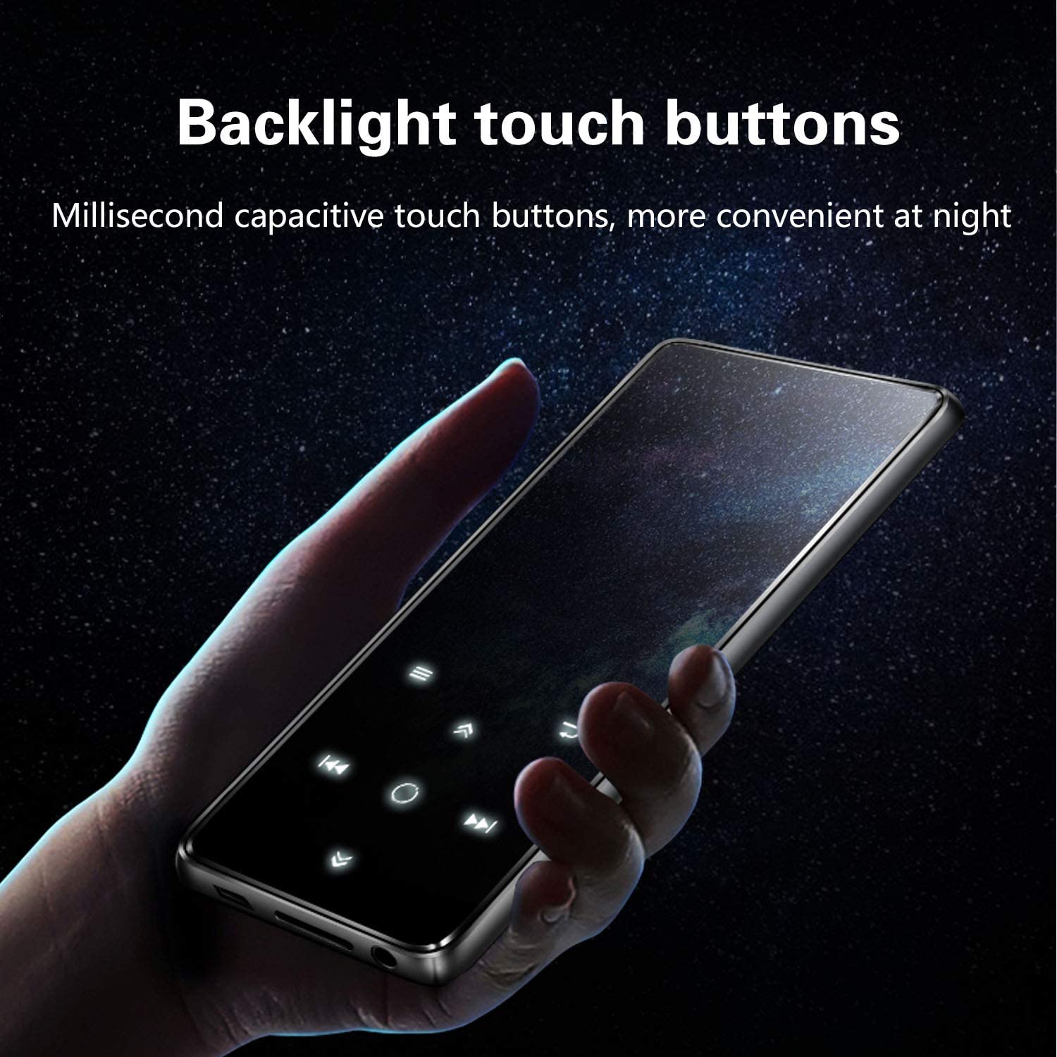 MP3 player, BENJIE 16GB 2.4 inch MP3 Bluetooth 4.0 HiFi lossless music player, TFT color screen/FM radio, maximum support 128GB