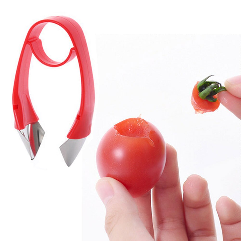 Mattillbehör bladborttagning blad jordgubbsskalare tomatstjälkklämma fruktkärnborttagningsmedel köksredskap delad