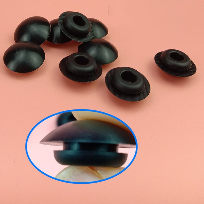 2/5/10PCS 9.5mm Arc Silicone Rubber Sealing Plug Snap-On Hole Plugs Black/White Blanking End Caps Pipe Tube Inserts Seal Stopper