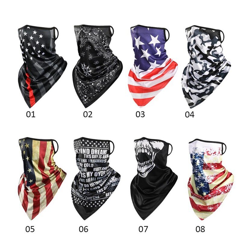 Visage Bandana oreille masque Rave cagoule écharpe cou guêtres Anti-poussière vent Protection moto vélo vélo cyclisme en plein air