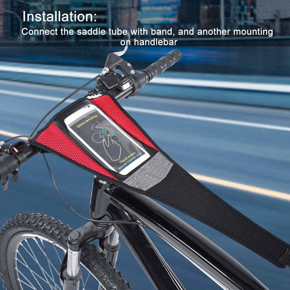 Universel vejcykel svedebetræk vandtæt cykel turbo træner sved absorberer beskyttelsesrem nettedæksel med telefonpose