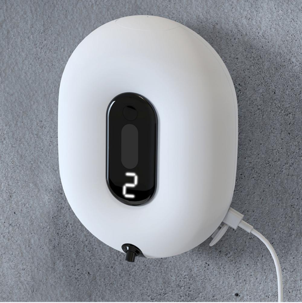 Dispensador de jabón automático para baño, dispositivo de espuma de inducción para lavar el teléfono móvil, pantalla Digital sin contacto, montado en la pared, infrarrojo