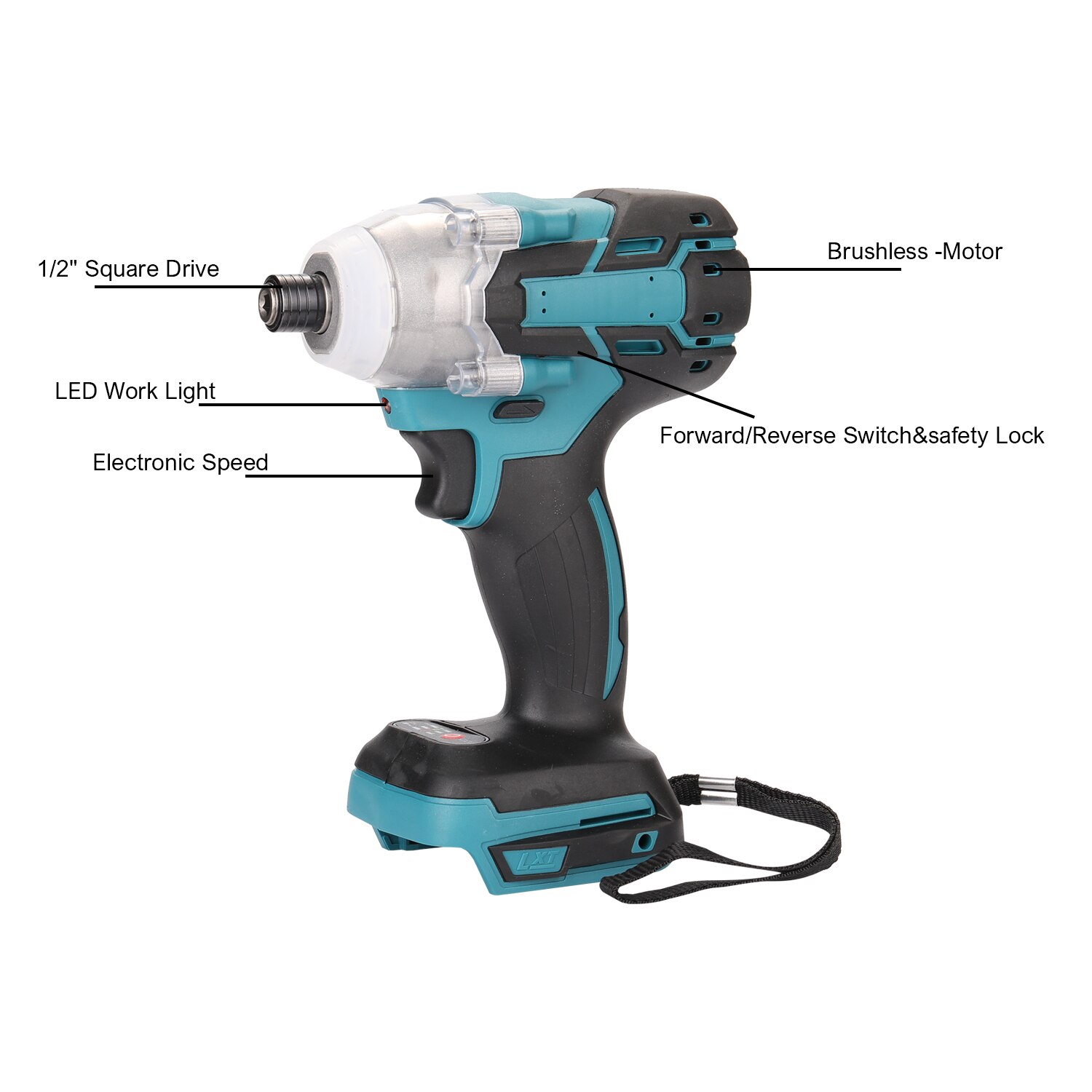 18V Cordless Impact Wrench Screw Driver Brushless Motor High Torque Woodworking Electric Wrench hand tools