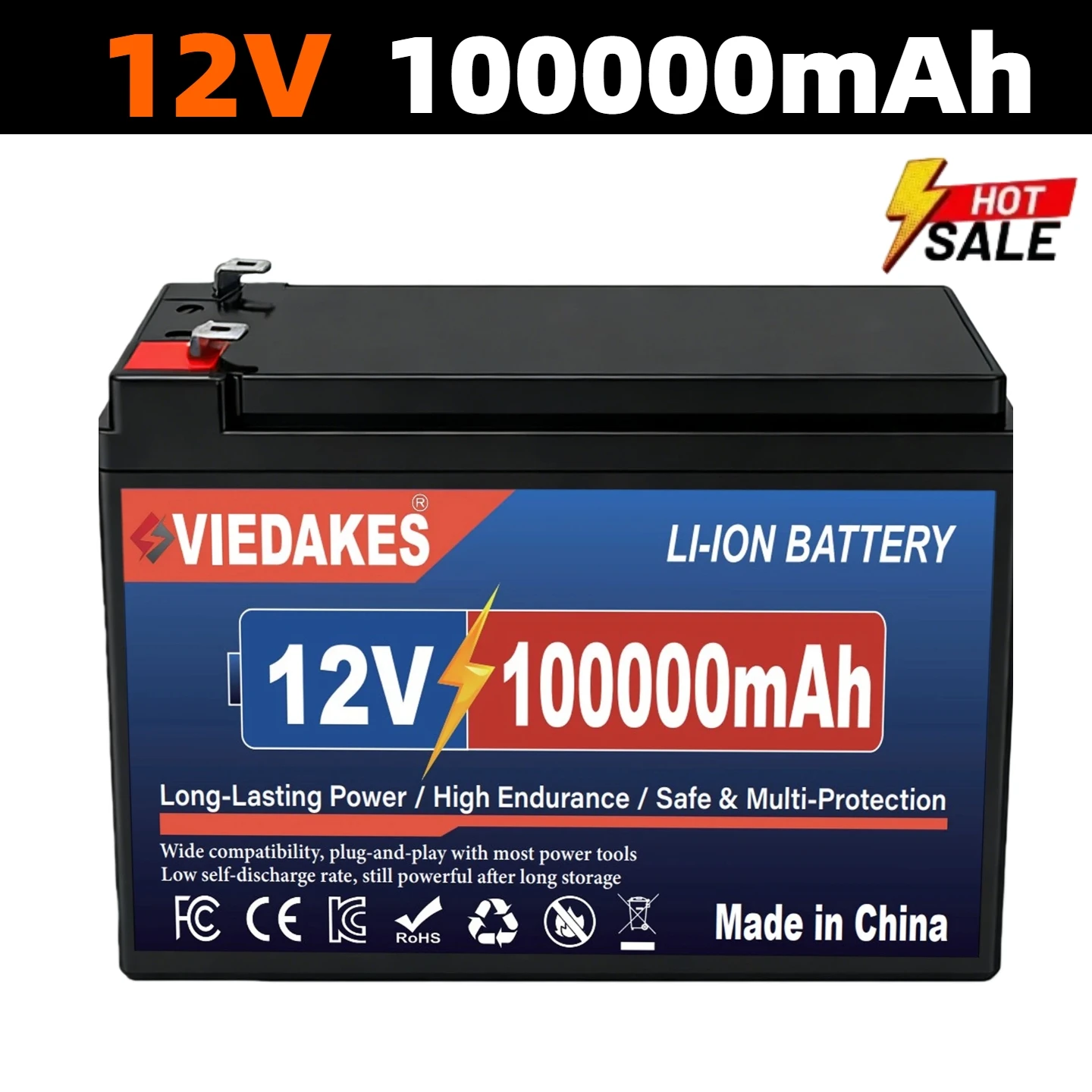 12V LiFePO4 Battery 100Ah Rechargeable lithium ion, A+ Cells for RV, Camping, Solar, Boat, sprayers, Portable Power.: green