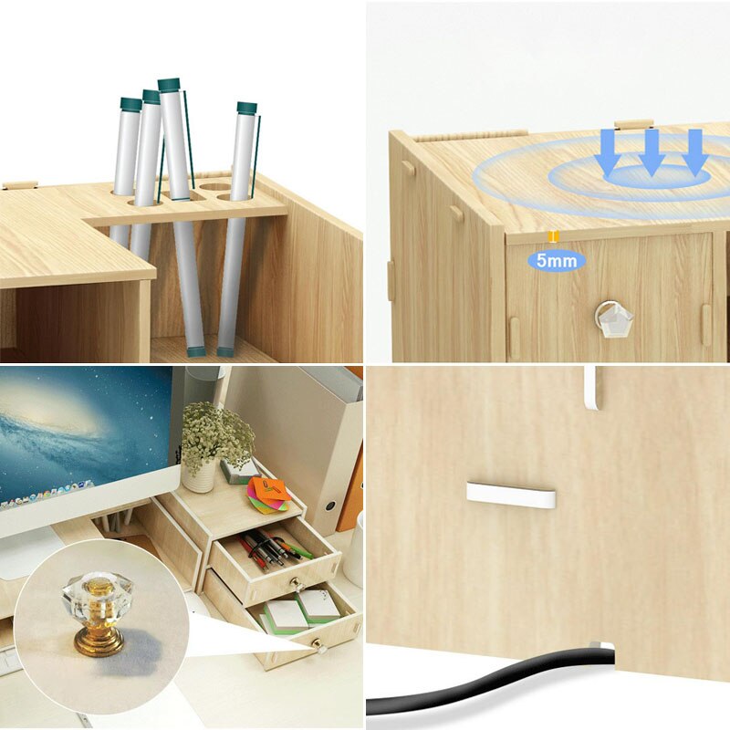 The Neck Guard Office Computer Monitor Elevated Display Screen Base Bracket Computer Rack Desktop Finishing Rack Storage Box