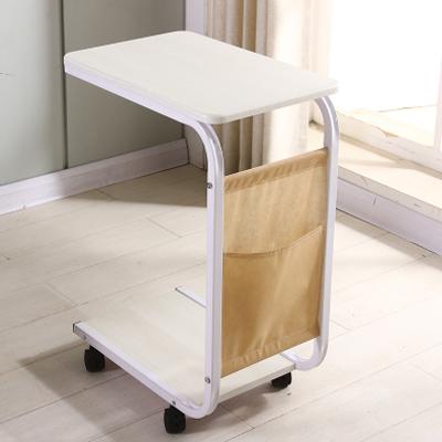 Movable Small Coffee Table Simple Mini Bedroom Small Square Table Sofa Side Table With Roller Balcony Small Side Table: 2