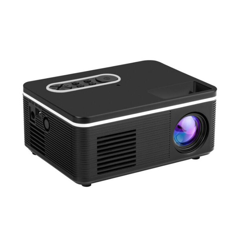 S361 Pro Led Mini Projector 320X240 Pixels Ondersteuning 1080P Hd Hdmi-Compatibel Usb Audio Draagbare Home theater Media Video Player: S361H90 Black / eu stekker