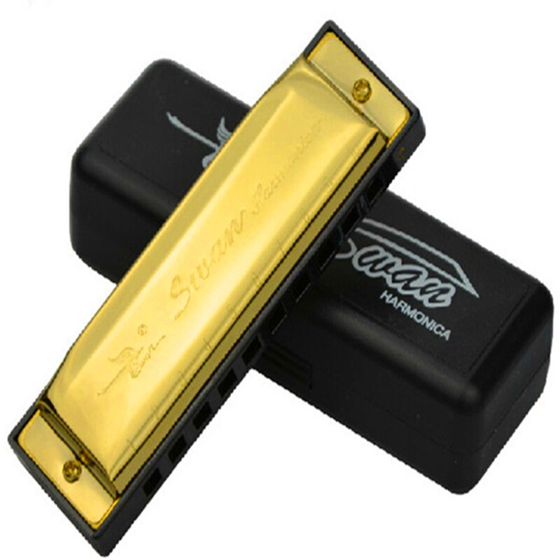 Svanemundharmonika diatonisk mund ogan 10 huller cisne armonica blues harpe key of c mundharmonika musik diatone instrumentos musicales