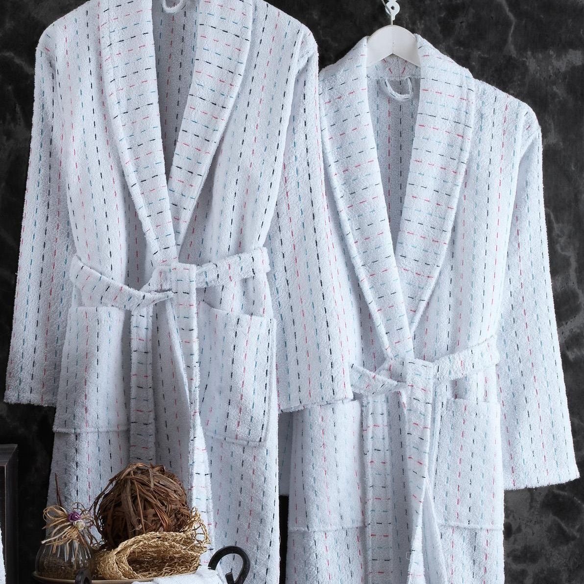 Family Bathrobe Set Robe Set 100% Cotton 4 Pieces Thick Warm Autumn Winter Comfortable Home Wear Conjunto de Bata