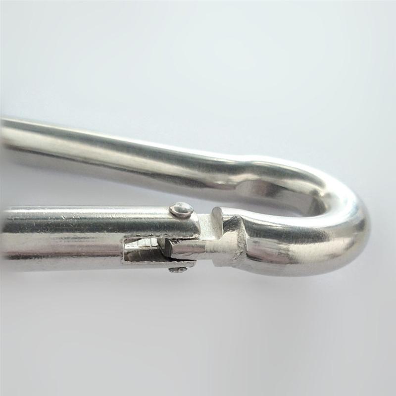 5pcs 304 Stainless Steel M4 M5 M6 Multifunctional Spring Snap Carabiner Quick Link Lock Ring Hook Carabiner Carbine Snap Hook