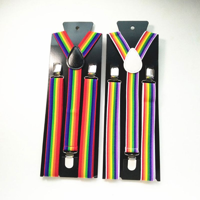 Tira de arcoíris para niños, cinturón de tirantes a rayas de colores, cinturones anticaída con hebilla