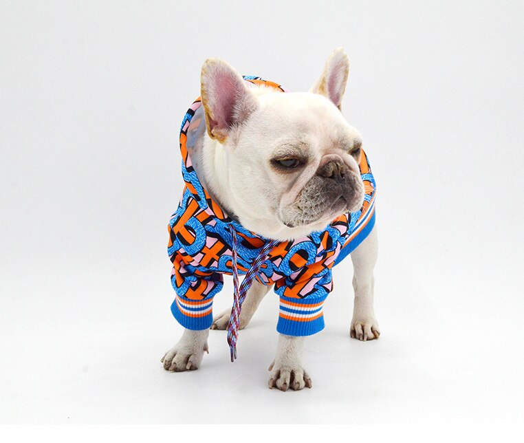 Chaqueta con capucha a juego para mascotas, ropa para perros/gatos, disfraces de perros, abrigo para gato, Bulldog Francés, chaqueta para mascotas,