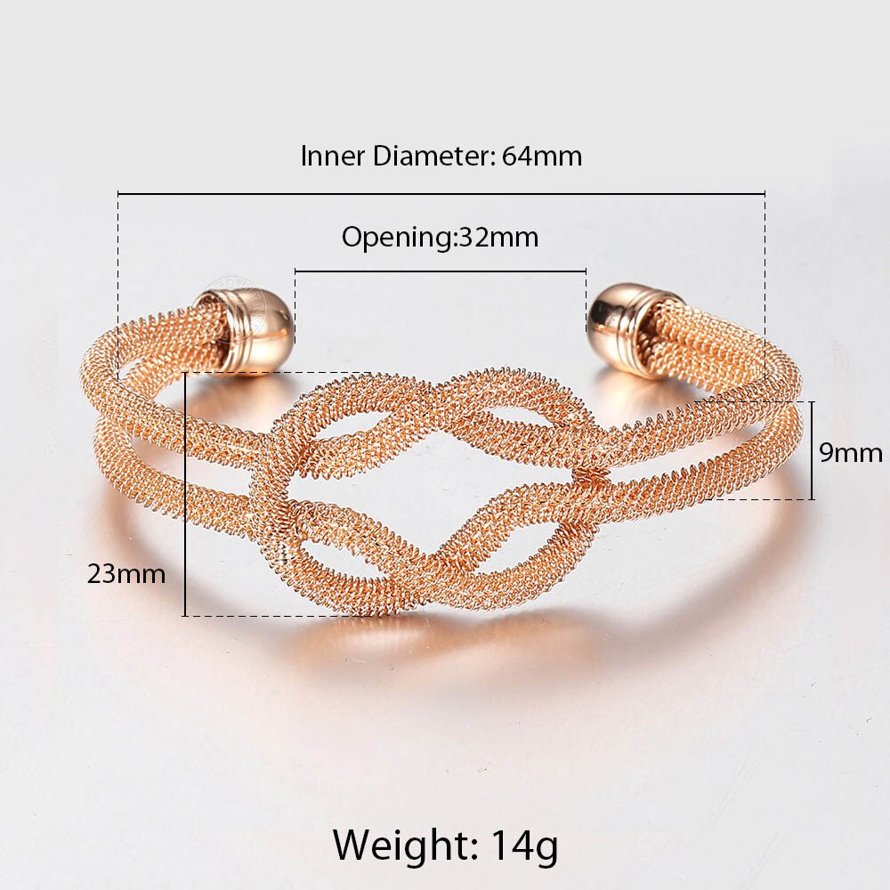 12mm 585 Rose Gold Cuff Bangle Bracelet for Women Girl Twisted Carved Wristband Simple Party Wedding Jewelry CB54: CB49