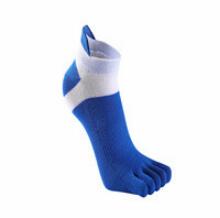 5 pares/lote verão meias masculinas de algodão cinco dedos meias curtas de alta qualidade: Azul