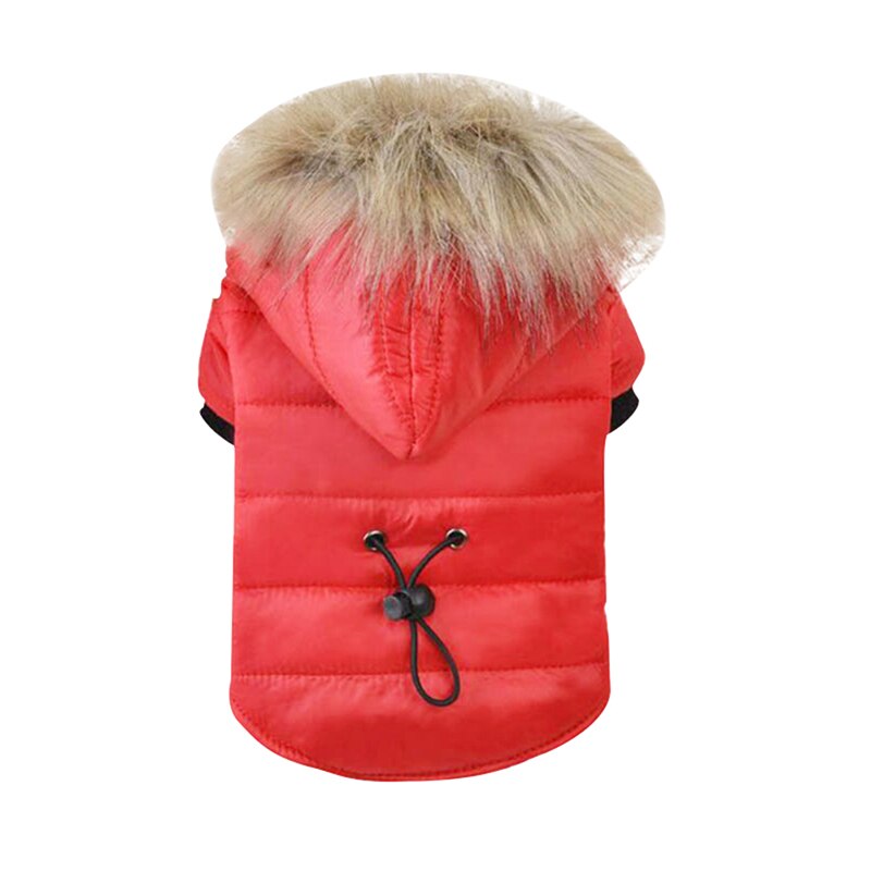 hiver chien veste manteau coton-rembourré pour Chihuahua veste Costume sweat à capuche chiot manteaux pour petits grands chiens: Rouge / S