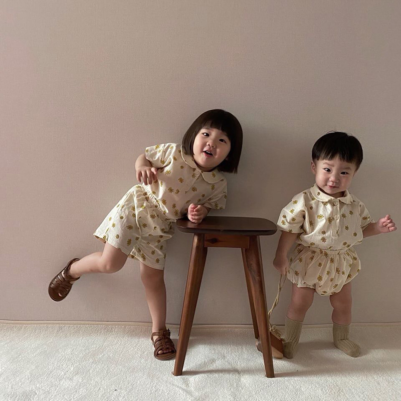 MILANCEL Bodies de bebé hermano y hermana ropa pequeña daisy hermana y poco ropa de hermana coreano stule Body de bebé