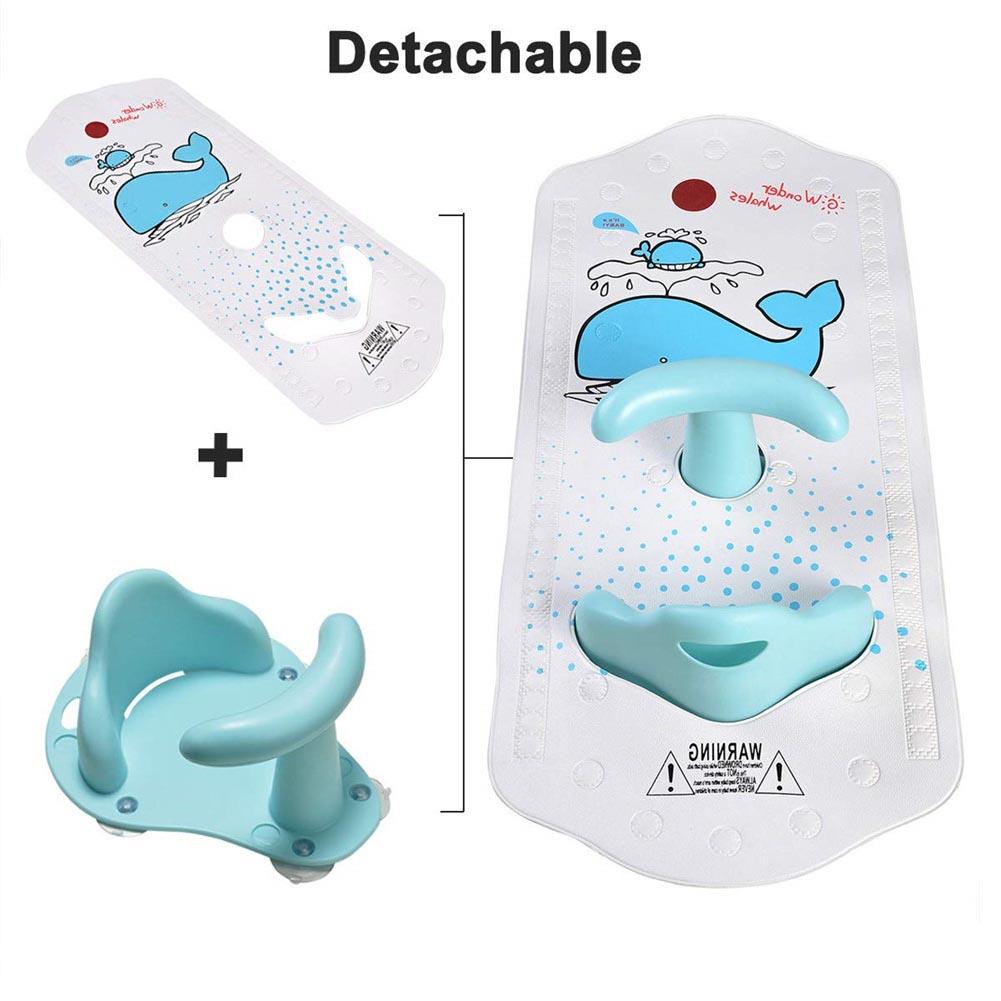 Asiento de bañera para bebé, antideslizante para el cuidado del bebé Alfombrilla de seguridad, juguetes de lavado, alfombrilla y asiento