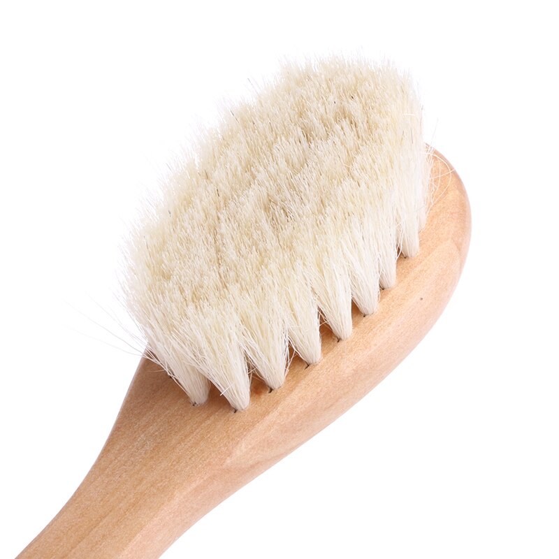 Manche en bois brosse bébé brosse à cheveux -né brosse à cheveux infantile peigne masseur de tête